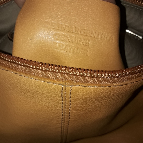 Genuine Leather Purse Natural Raw Soft Leather Bohemian Bag made in Argentina - Picture 11 of 17